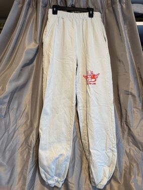 Boys Lie Light Blue Sweatpants with Red and Orange Angel size Small